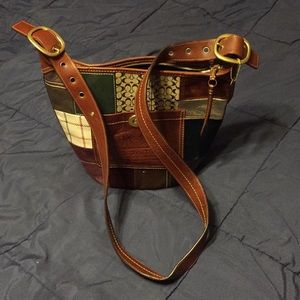COACH Holiday Patchwork bag, like new